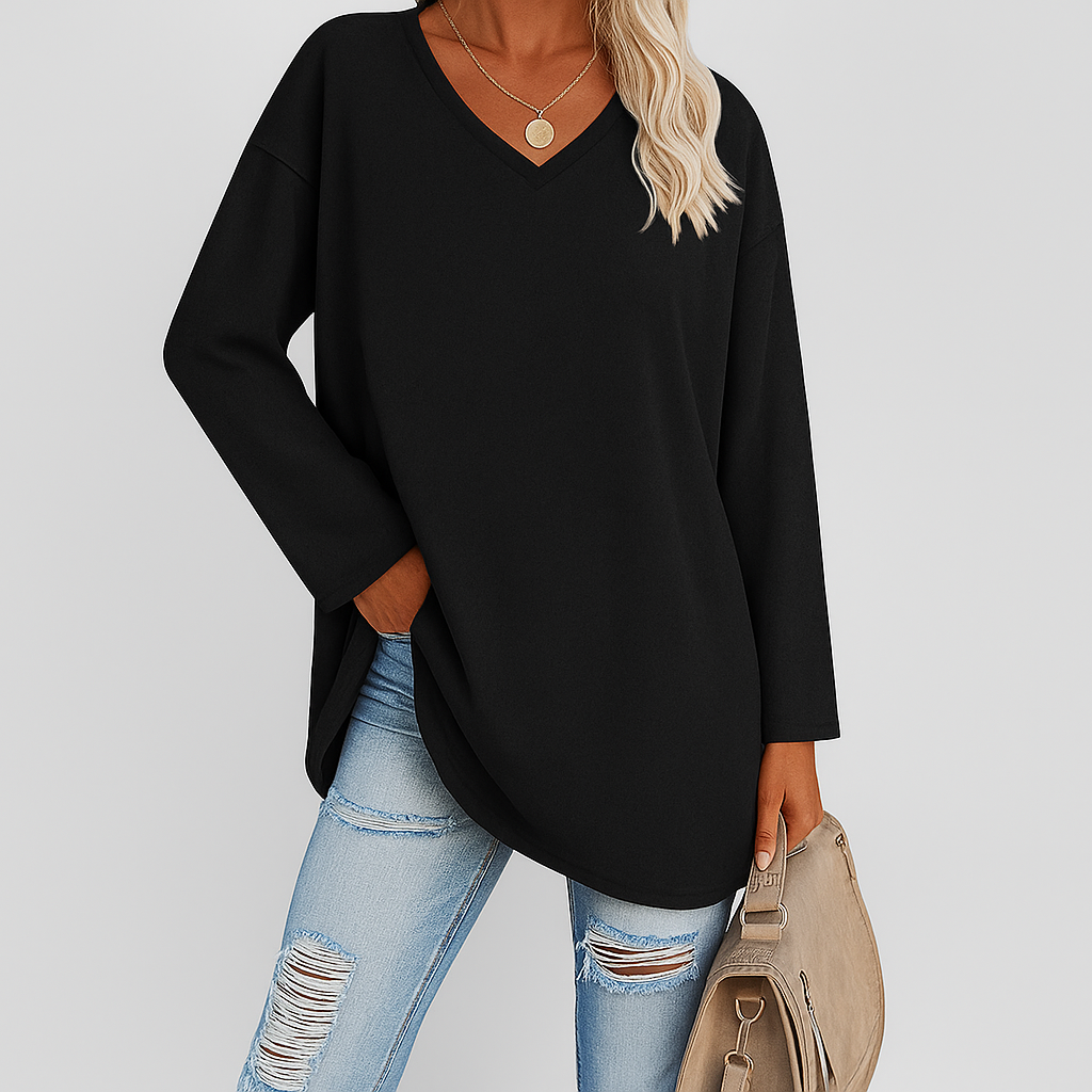 Zuri™ - Women V-Neck Knit Top | Effortless Comfort