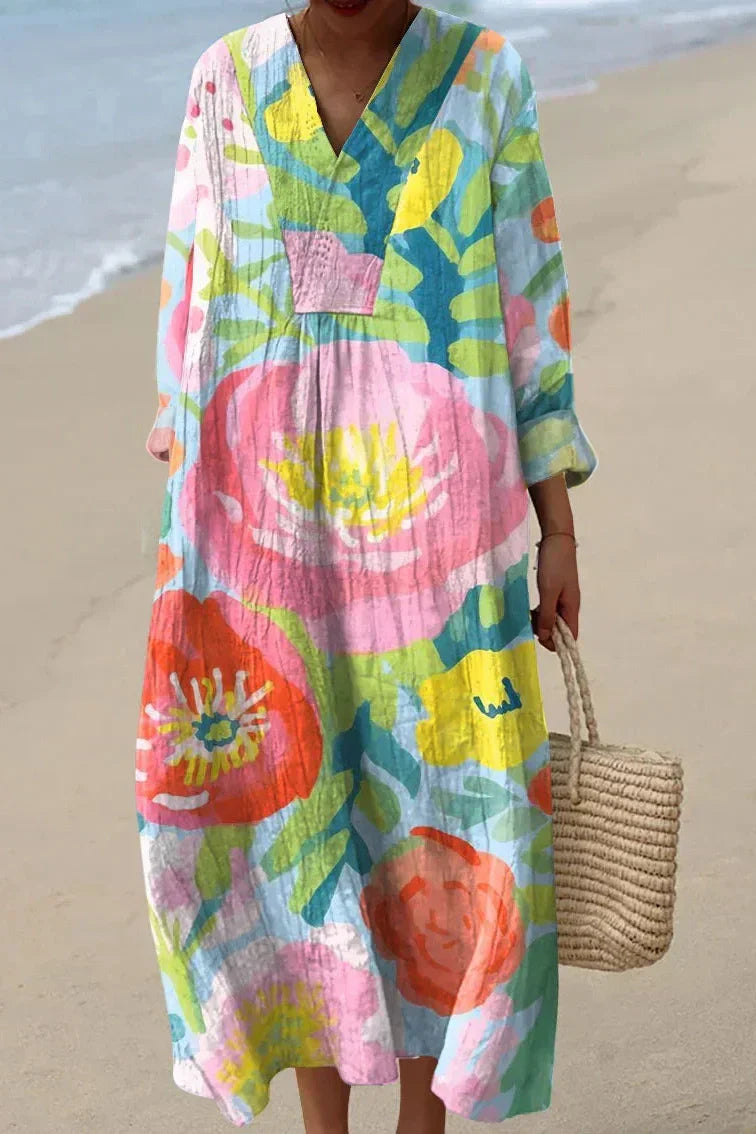 The Coastal Bloom | Art-Inspired Dress