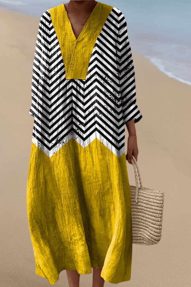 The Sunburst Rhythm | Art-Inspired Dress