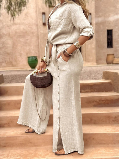 Chloe | Cotton-Linen Two-Piece Set