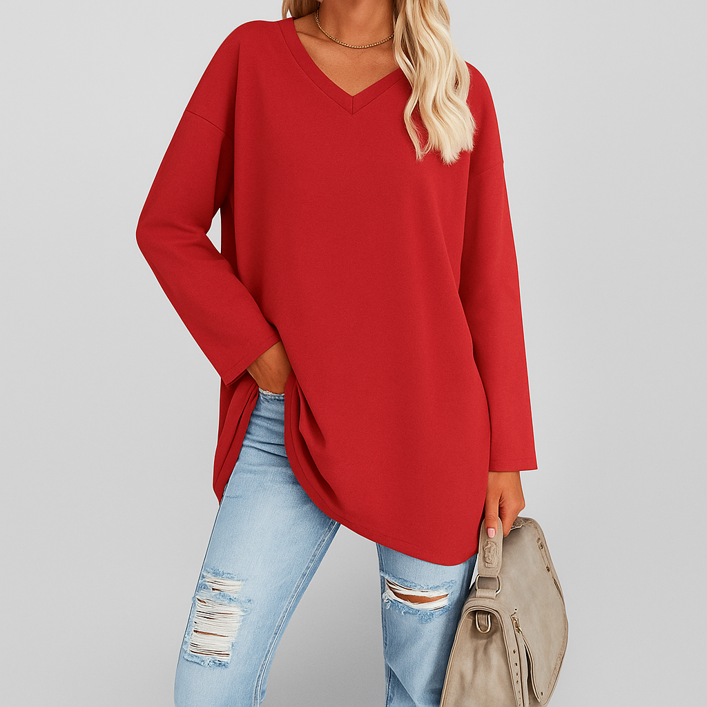 Zuri™ - Women V-Neck Knit Top | Effortless Comfort