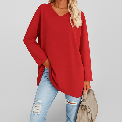 Zuri™ - Women V-Neck Knit Top | Effortless Comfort