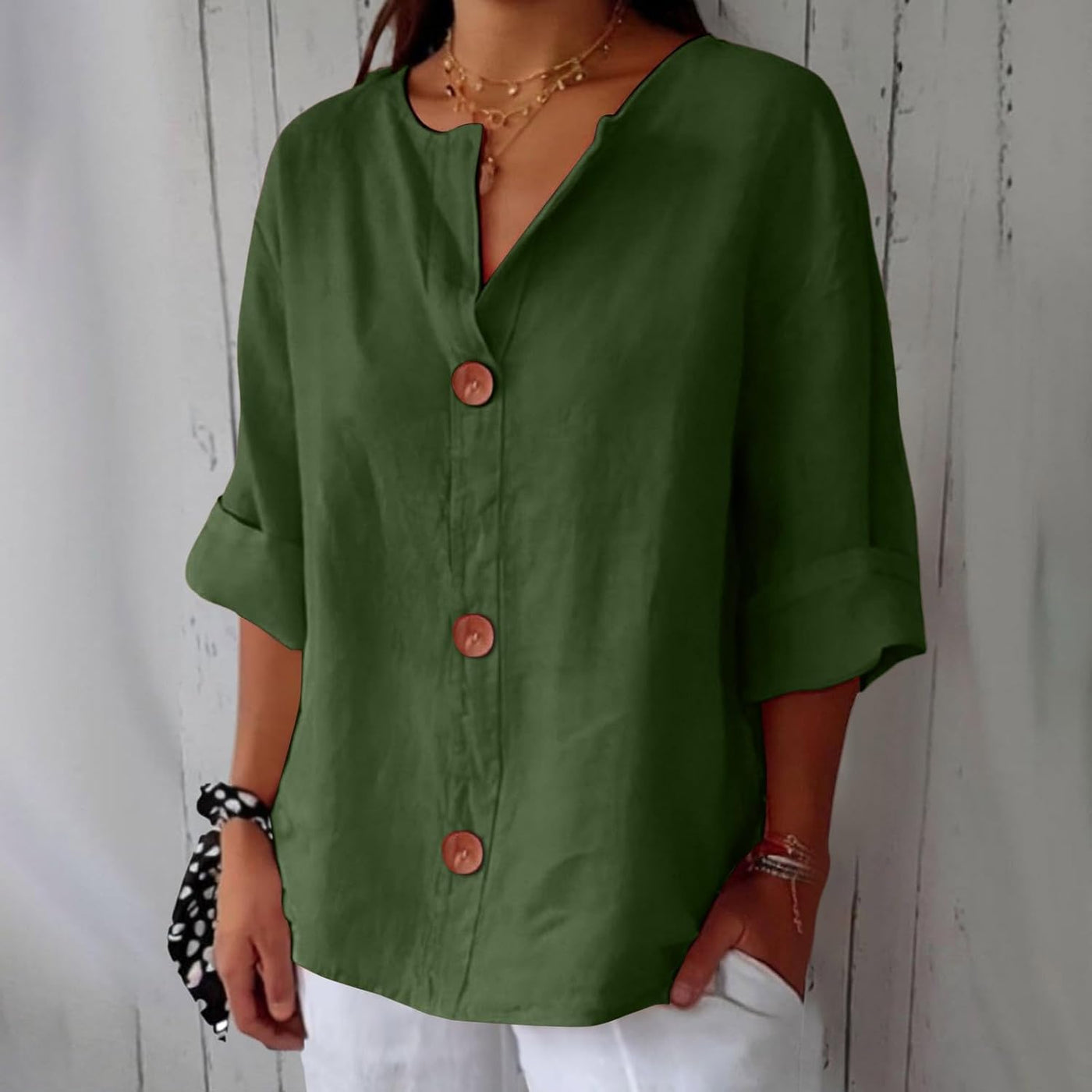 Clara™ - Casual Linen Blouse