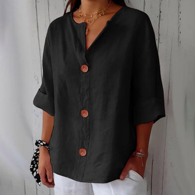 Clara™ - Casual Linen Blouse