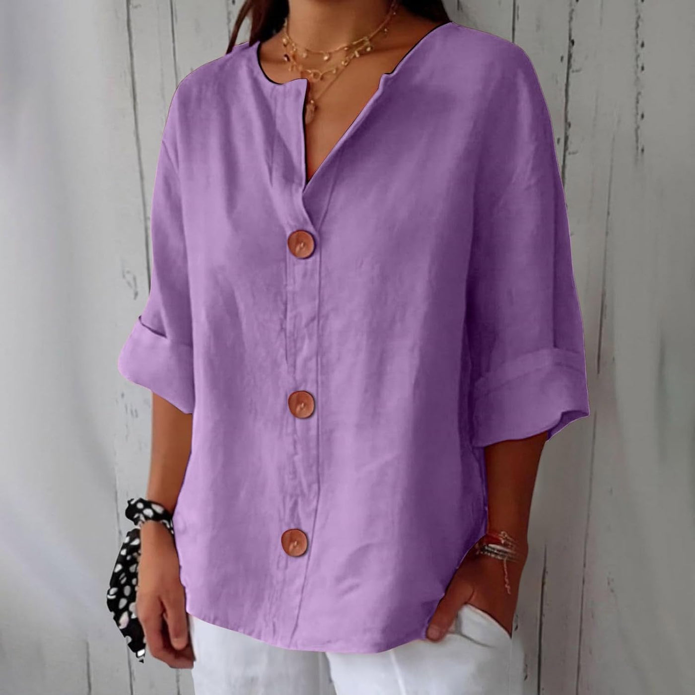 Clara™ - Casual Linen Blouse