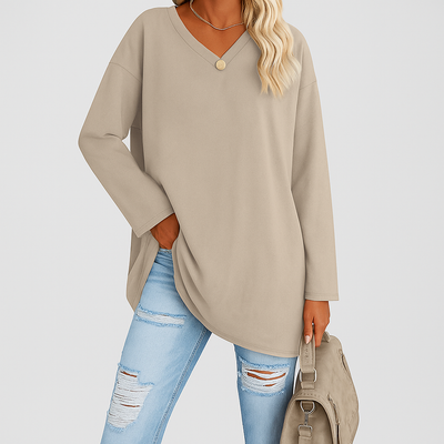 Zuri™ - Women V-Neck Knit Top | Effortless Comfort