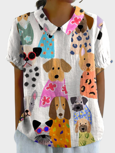 Lila™ -  Sunburst Patchwork Shirt