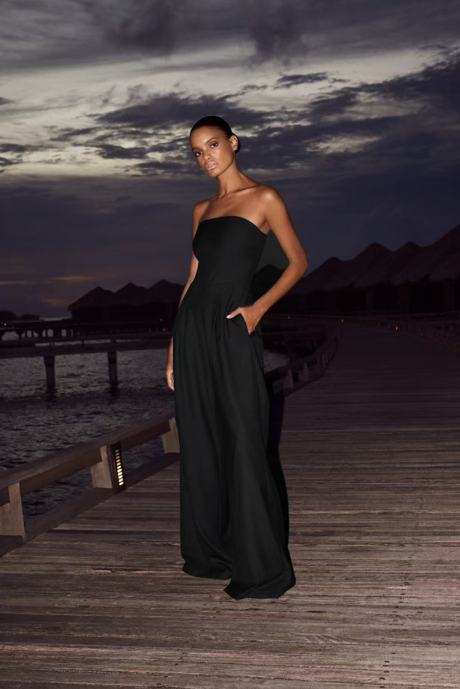 Renata | Elegant Strapless Jumpsuit