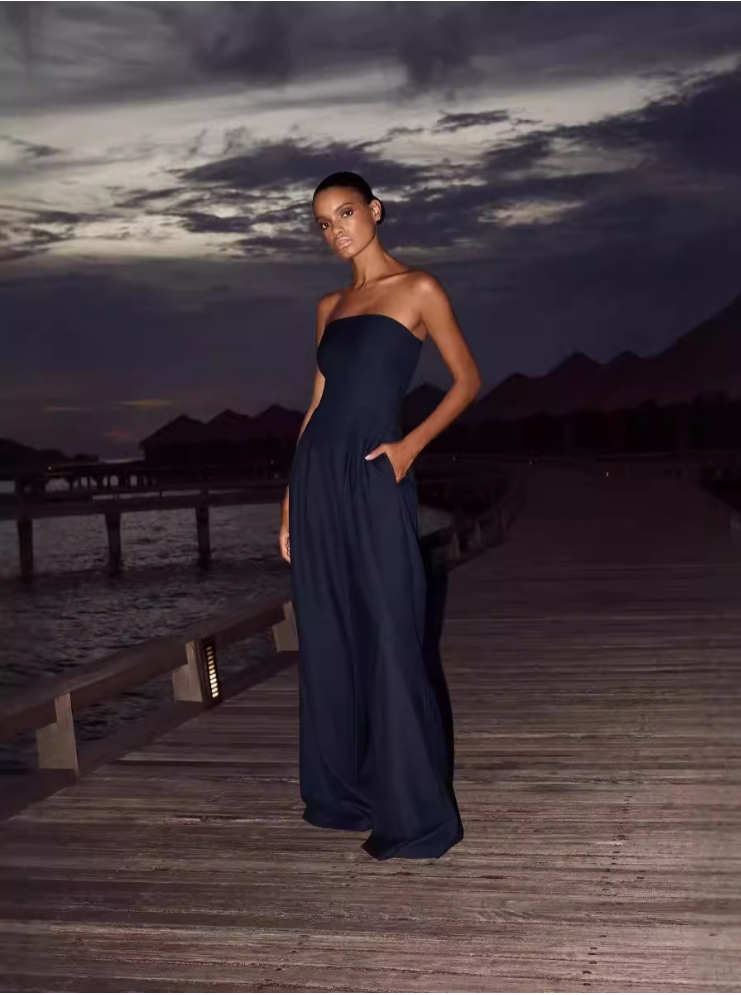 Renata | Elegant Strapless Jumpsuit