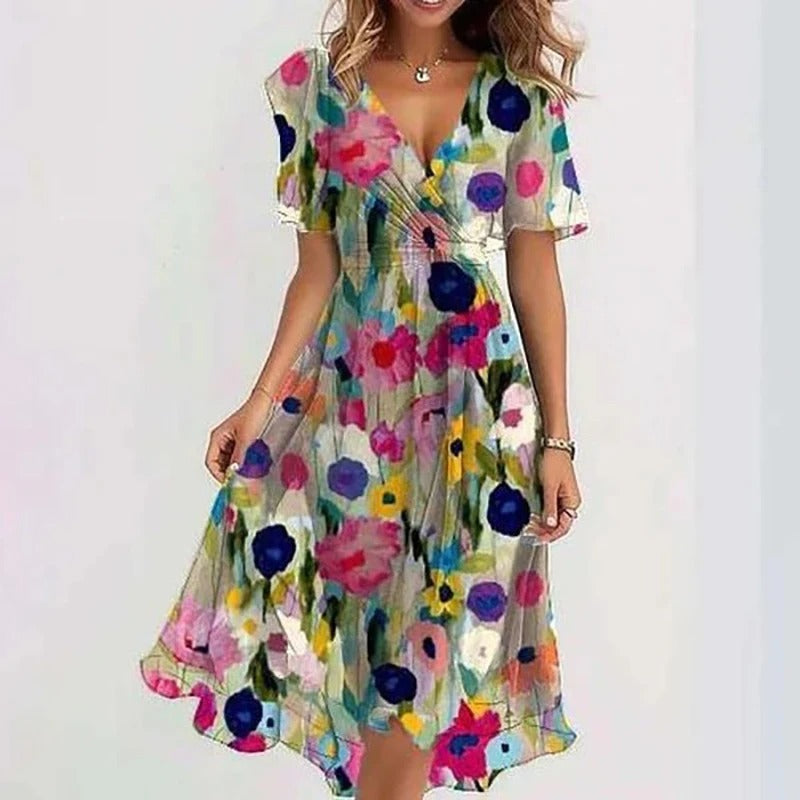 YANA | ELEGANT COLOURFUL DRESS