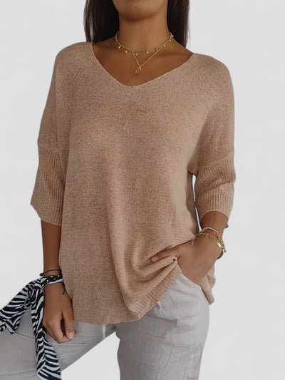 Aurea™ - V-Neck Knit Top