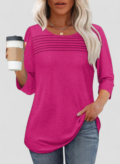 Evita™ - Pleated 3/4 Sleeve Top