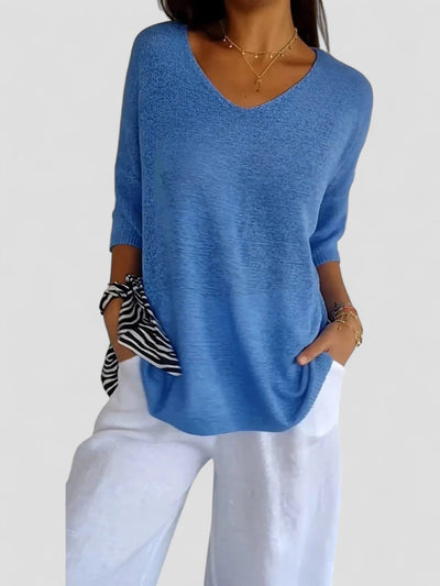 Aurea™ - V-Neck Knit Top